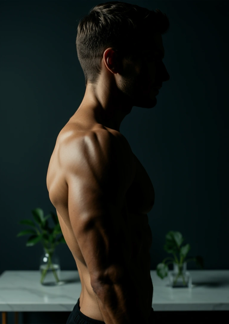 Male physical restoration silhouette